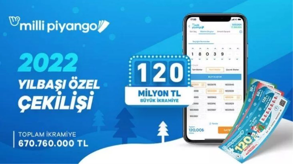 Yılbaşı geliyor, piyango biletinizi almayı unutmayın! İkramiye 670 milyonu aşıyor!