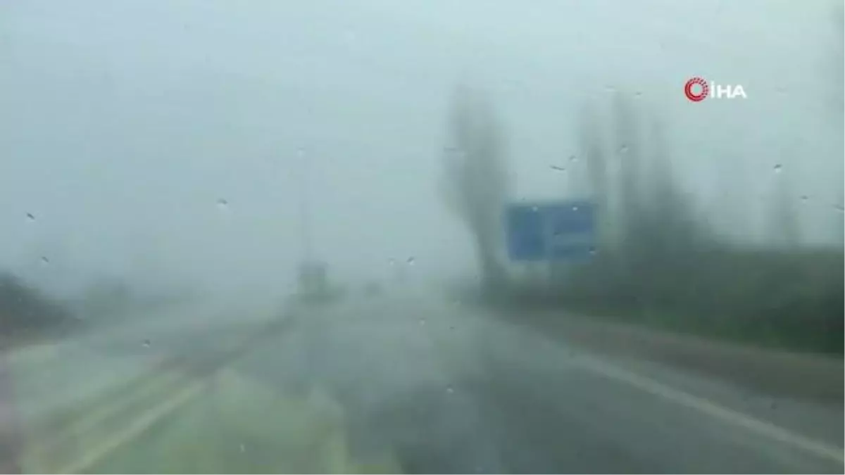 Çan'da sis sürücülere zor anlar yaşattı