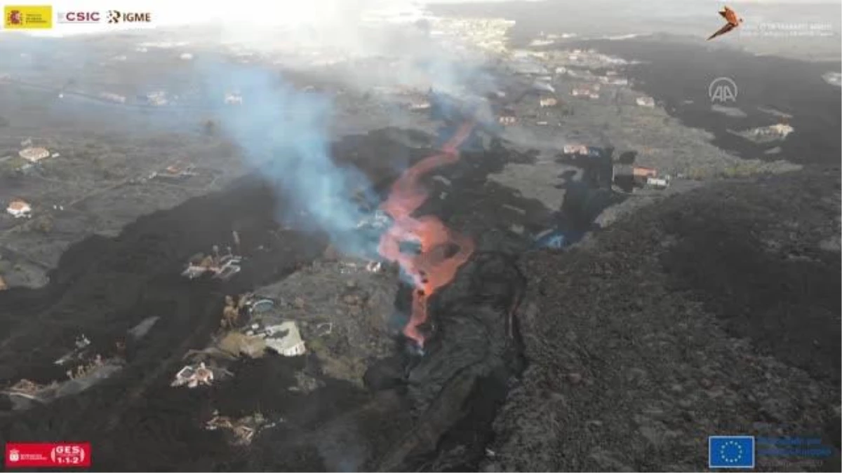 Cumbre Vieja Yanardağı\'ndan çıkan lavlar 82 günde 2881 binayı yok etti