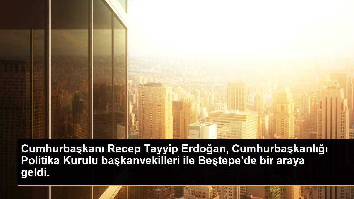 Son dakika: Cumhurbaşkanı Erdoğan, Cumhurbaşkanlığı Politika Kurulu başkanvekilleriyle toplantı yaptı