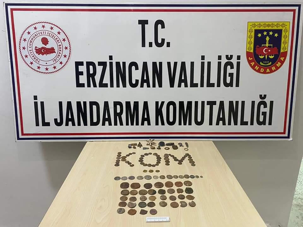 Erzincan\'da 116 tarihi eser ele geçirildi, bir şüpheli yakalandı