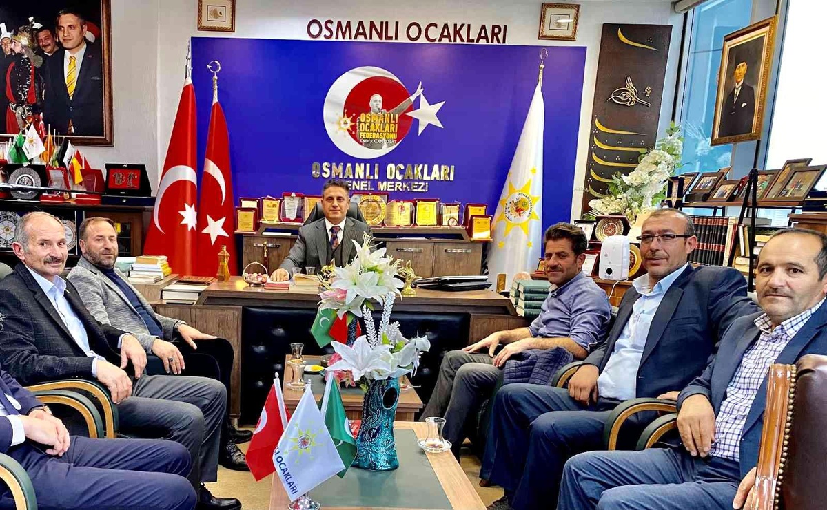 Horasanlı muhtarlardan Osmanlı Ocakları\'na ziyaret