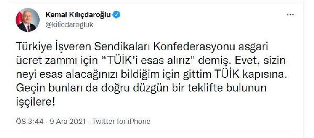 Kılıçdaroğlu: Doğru düzgün bir teklifte bulunun işçilere