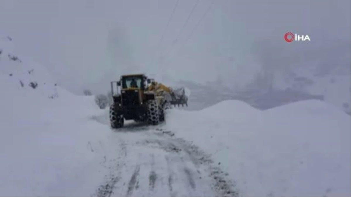 Siirt\'te kar yağışı nedeniyle yolda mahsur kalan araçlar kurtarıldı