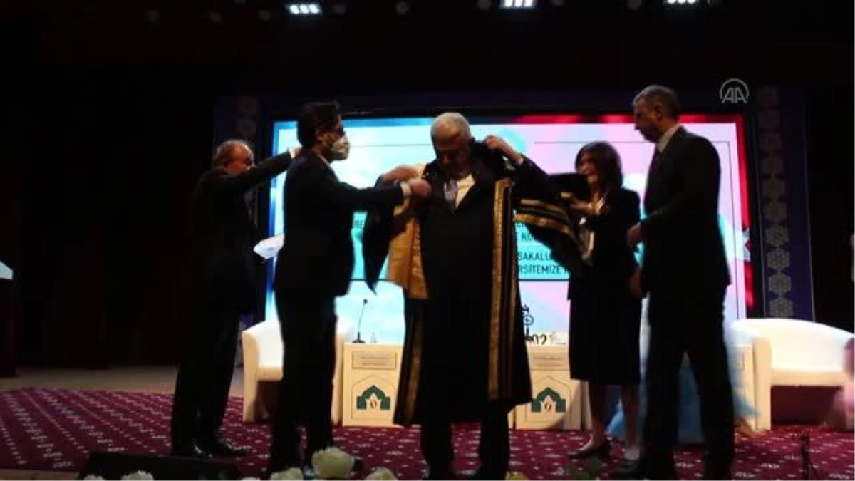 Son dakika haber: TÜRKİSTAN - AK Parti Genel Başkanvekili Yıldırım\'a Kazakistan\'da "Fahri Profesör" unvanı verildi