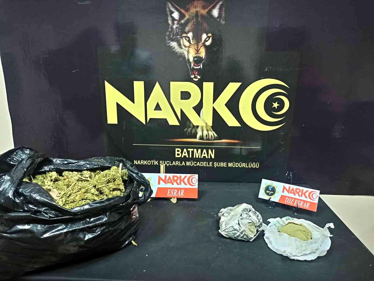 Batman\'da durdurulan araçtan uyuşturucu çıktı