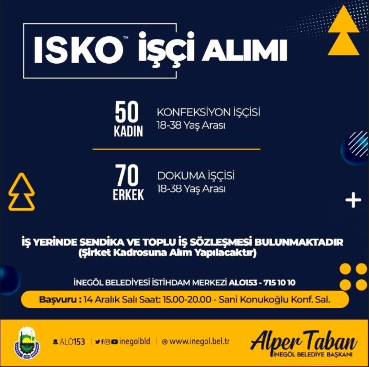 İSKO\'da personel alımı sürüyor