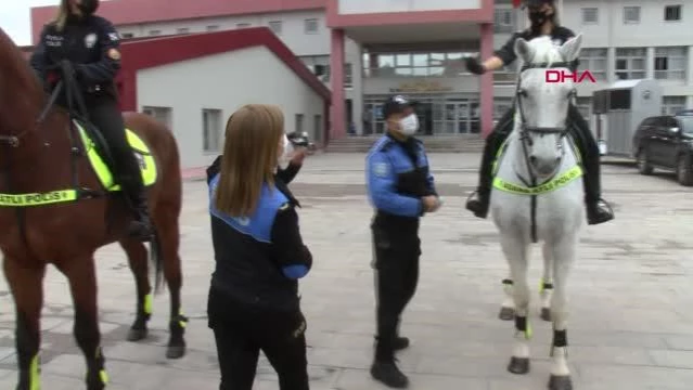 Atlı polis olmak isteyen lösemili Emir'in hayali gerçek oldu