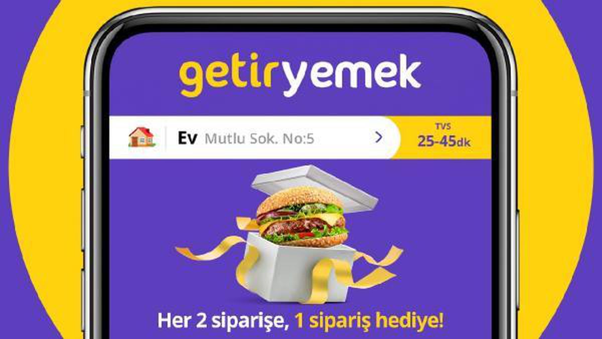 GetirYemek\'ten aralık ayına özel kampanya; her 2 siparişte 1 sipariş hediye