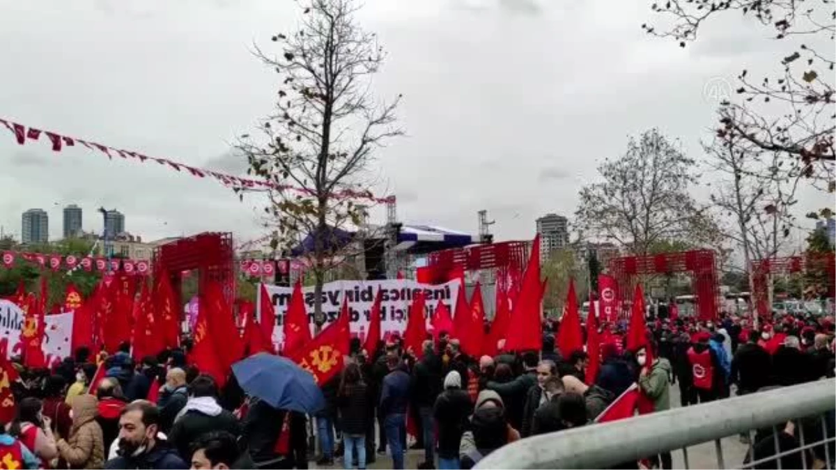 DİSK Kartal Meydanı\'nda miting düzenledi