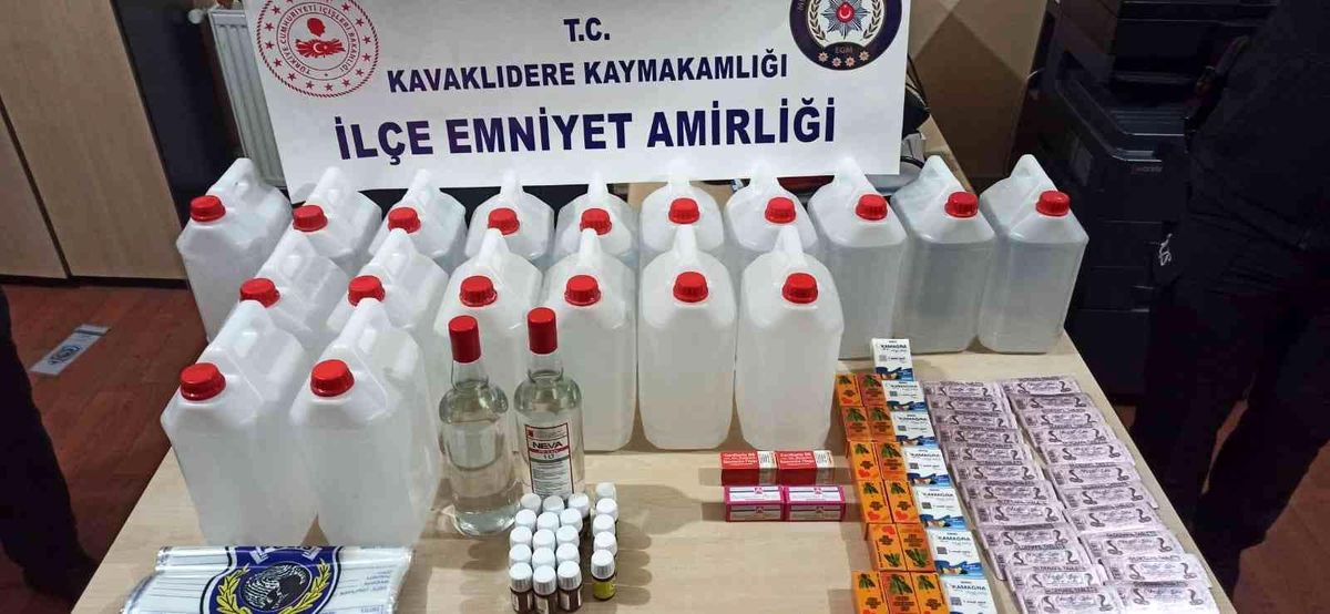 Kavaklıdere\'de 87 litre etil alkol ele geçirildi