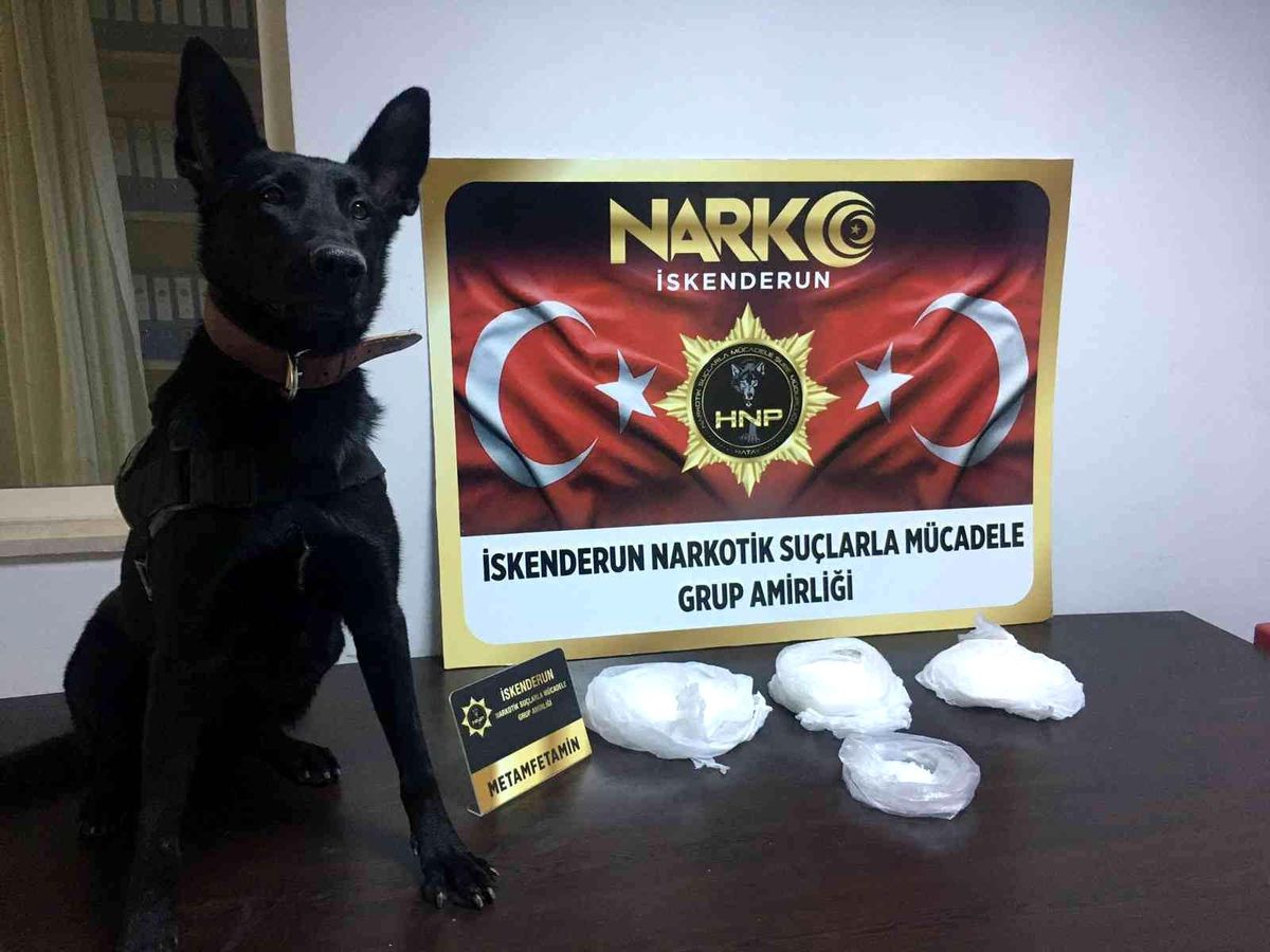 İskenderun\'da 1 kilo 520 gram metamfetamin ele geçirildi