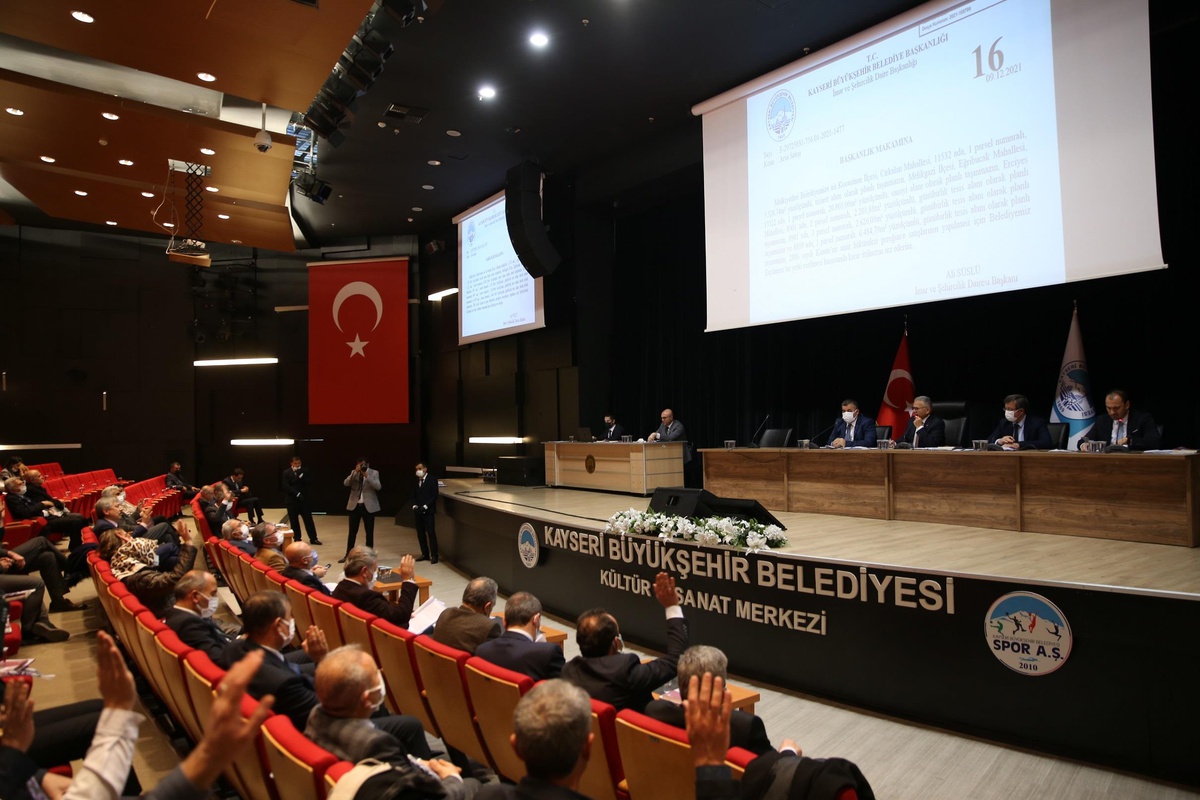 Kayseri Büyükşehir Belediye Meclisi aralık ayı toplantısı yapıldı