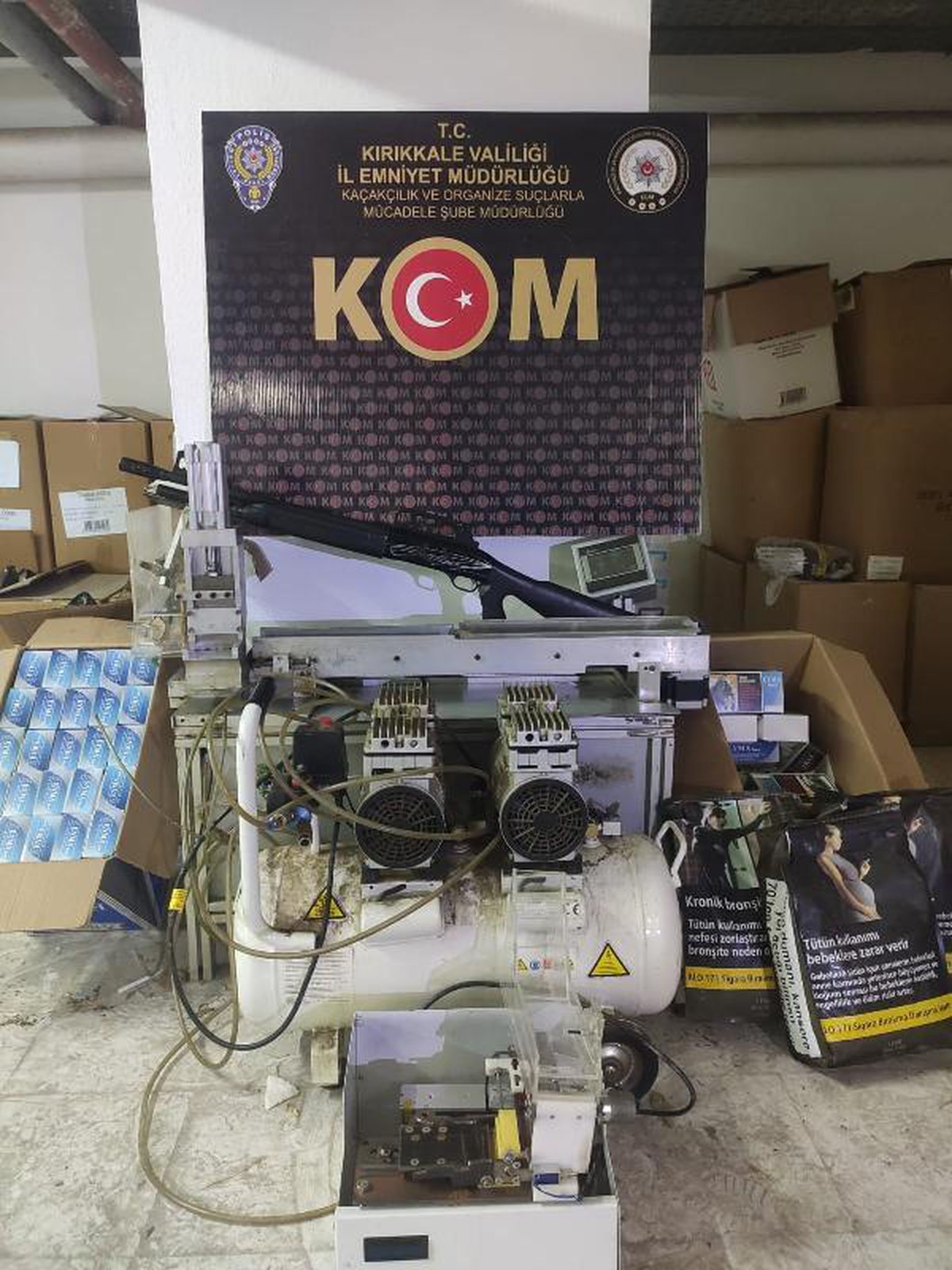 Kırıkkale\'de besi çiftliğine kaçak tütün operasyonu