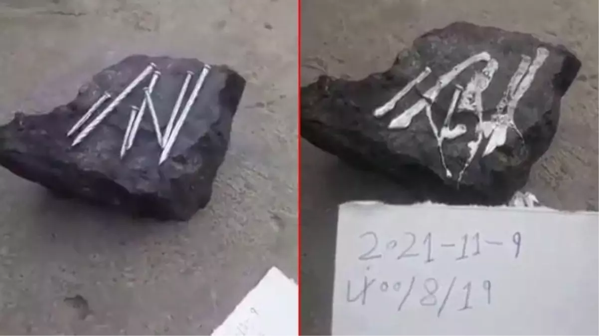 Afganistan'da bir dağda bulunan taşın metal çiviyi eritebildiği iddiası