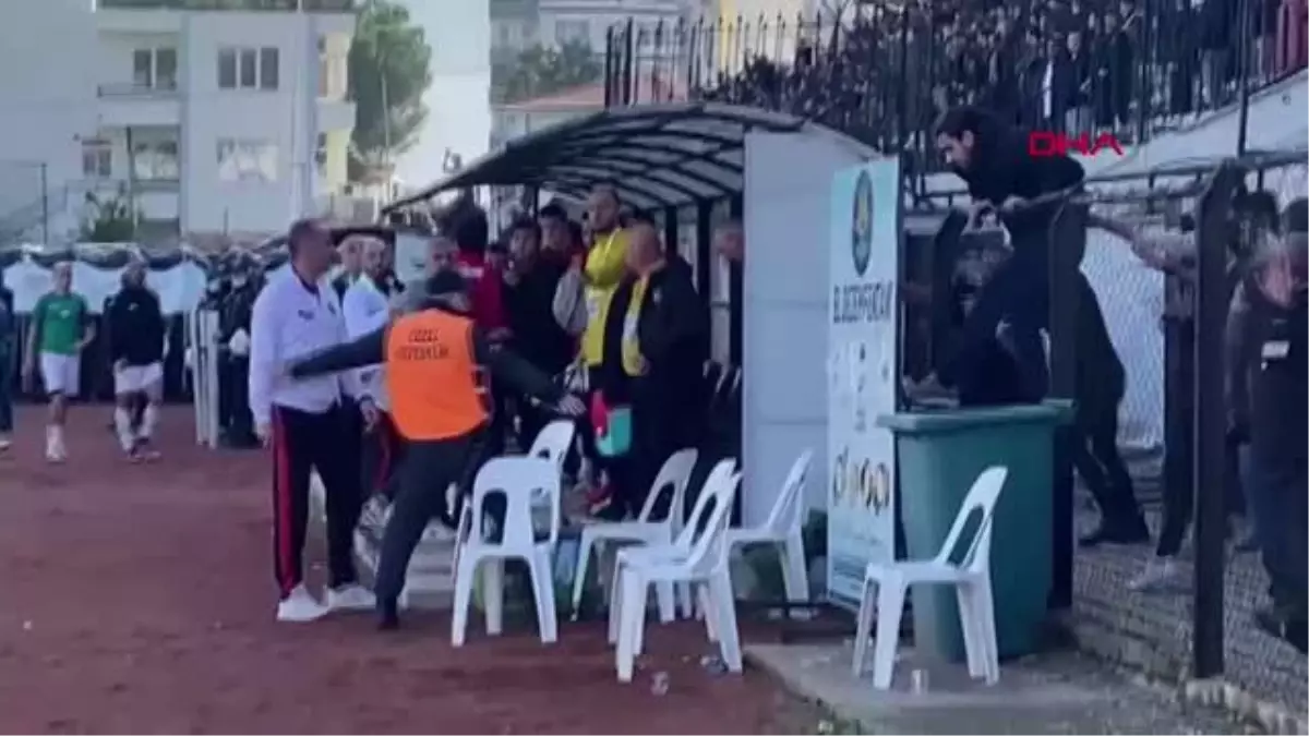 NAZİLLİ'DE MAÇ BİTTİ SAHA KARIŞTI