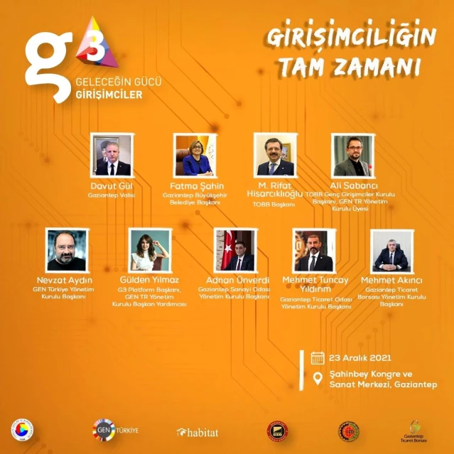 Girişimci ve girişimci adayları Gaziantep'te buluşuyor