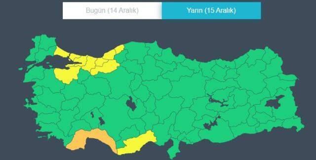 Meteoroloji 'den İstanbul başta olmak üzere 9 şehir için sarı kodlu uyarı