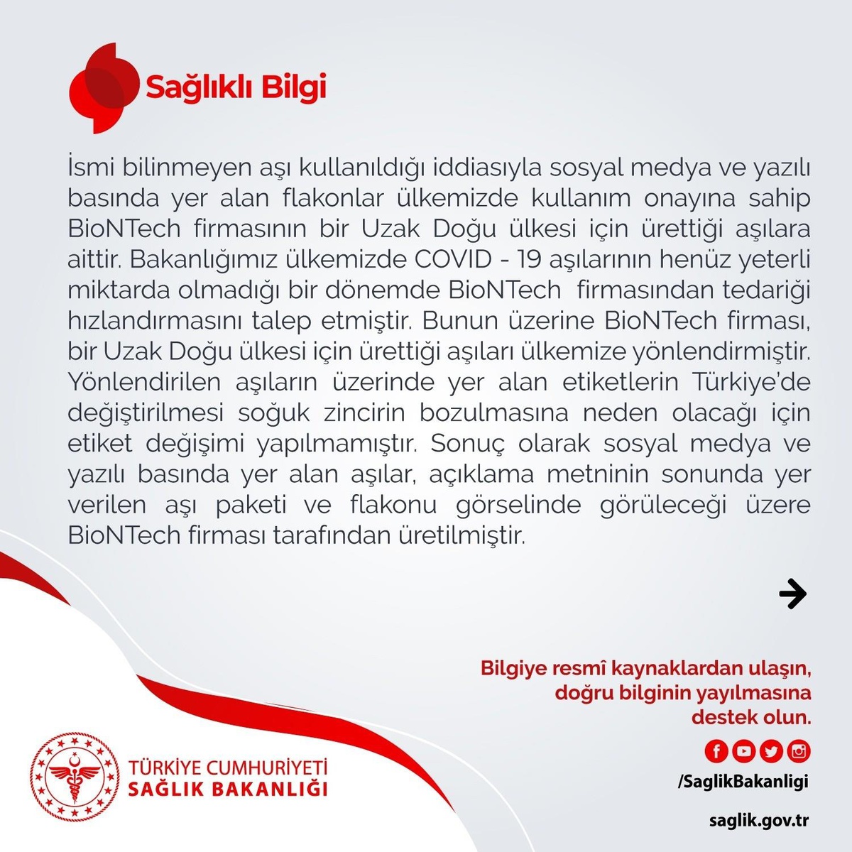 Sağlık Bakanlığından \'ismi bilinmeyen Covid-19 aşısı\' iddialarına ilişkin açıklama