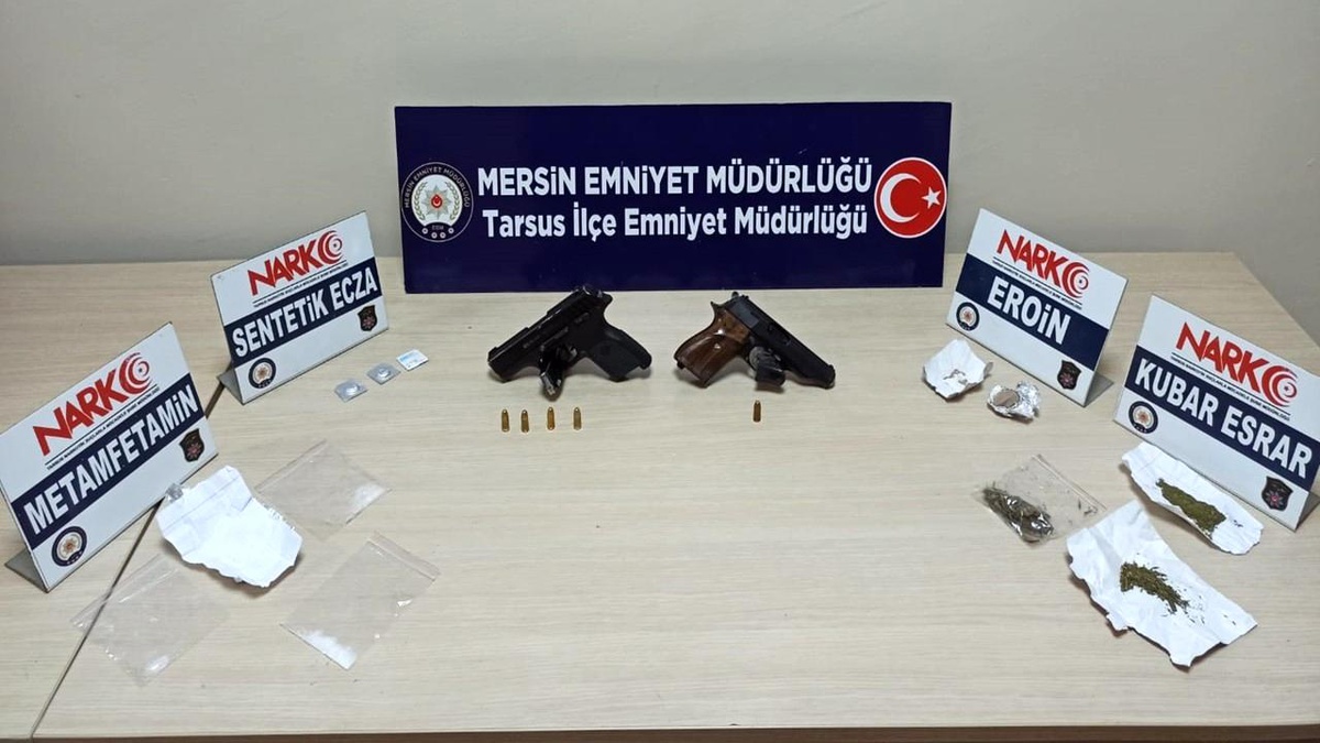 Son dakika haberleri... Tarsus\'taki uygulamalarda el bombası ve uçaksavar fişeği ele geçirildi