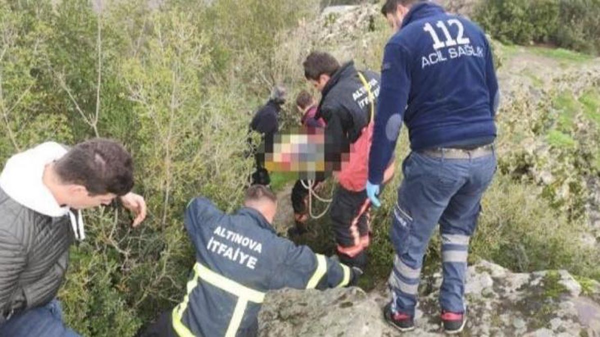 Yalova\'da korkunç ölüm! 150 metreden düştü