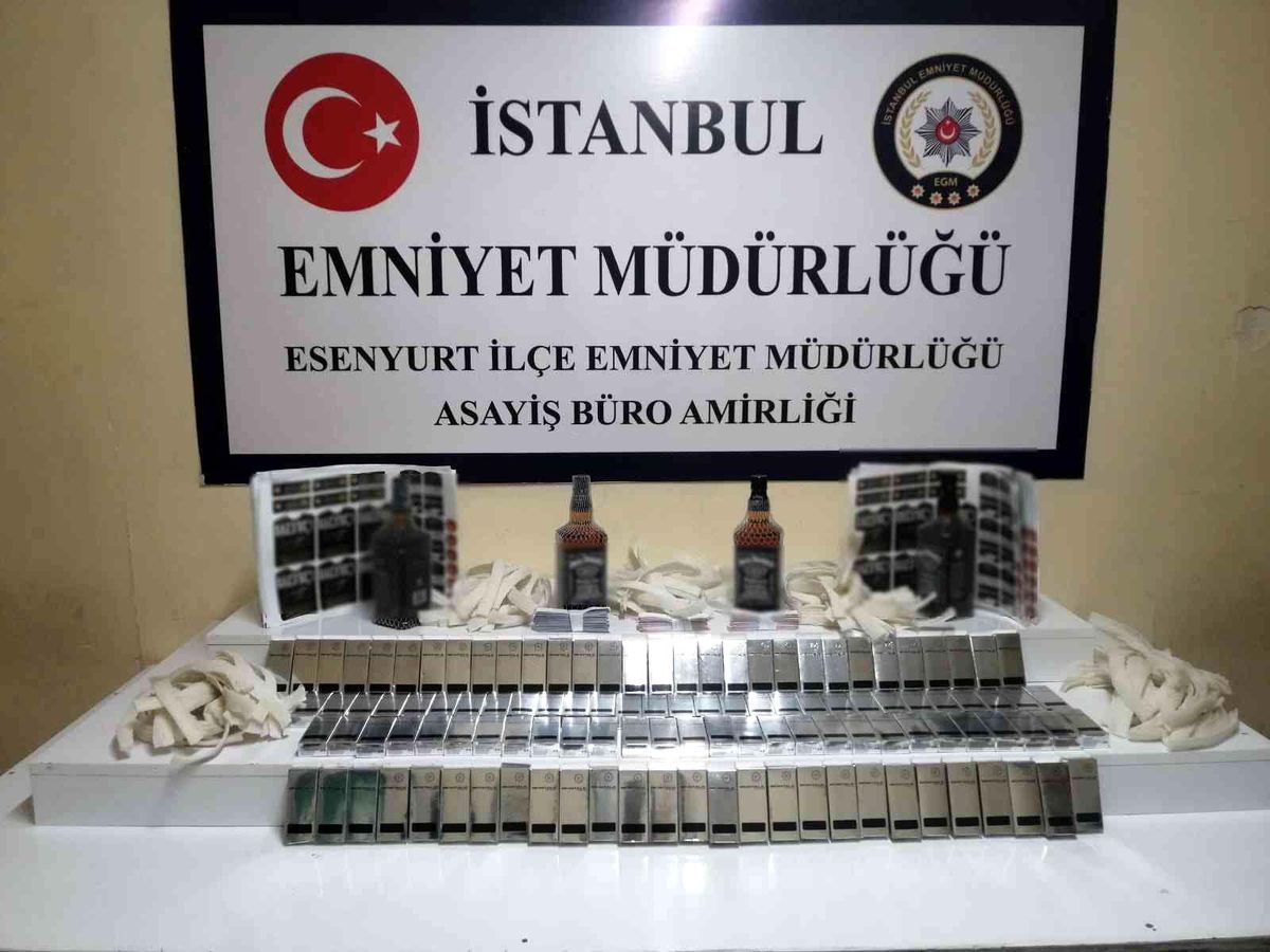 Esenyurt\'ta 471 şişe halinde 500 litre sahte alkol ele geçirildi