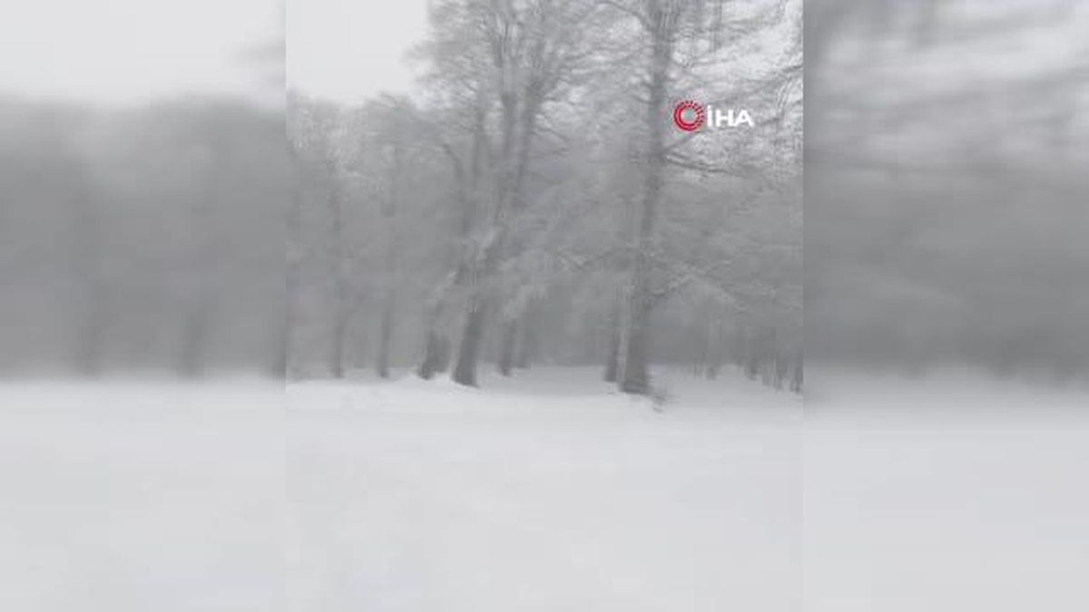 Kartepe'de beklenen yoğun kar yağışı başladı