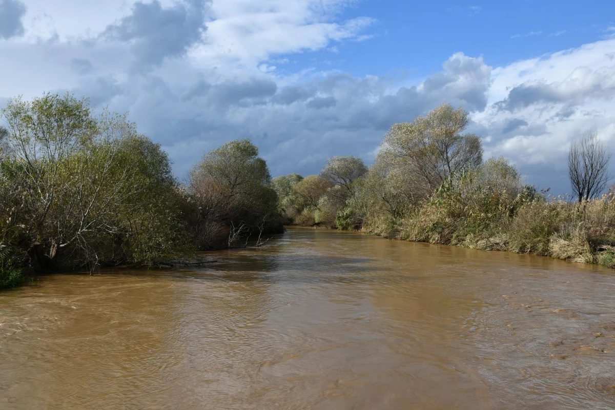 Kuraklıktan etkilenen Gediz Nehri\'nin debisi yağışlarla yükseldi