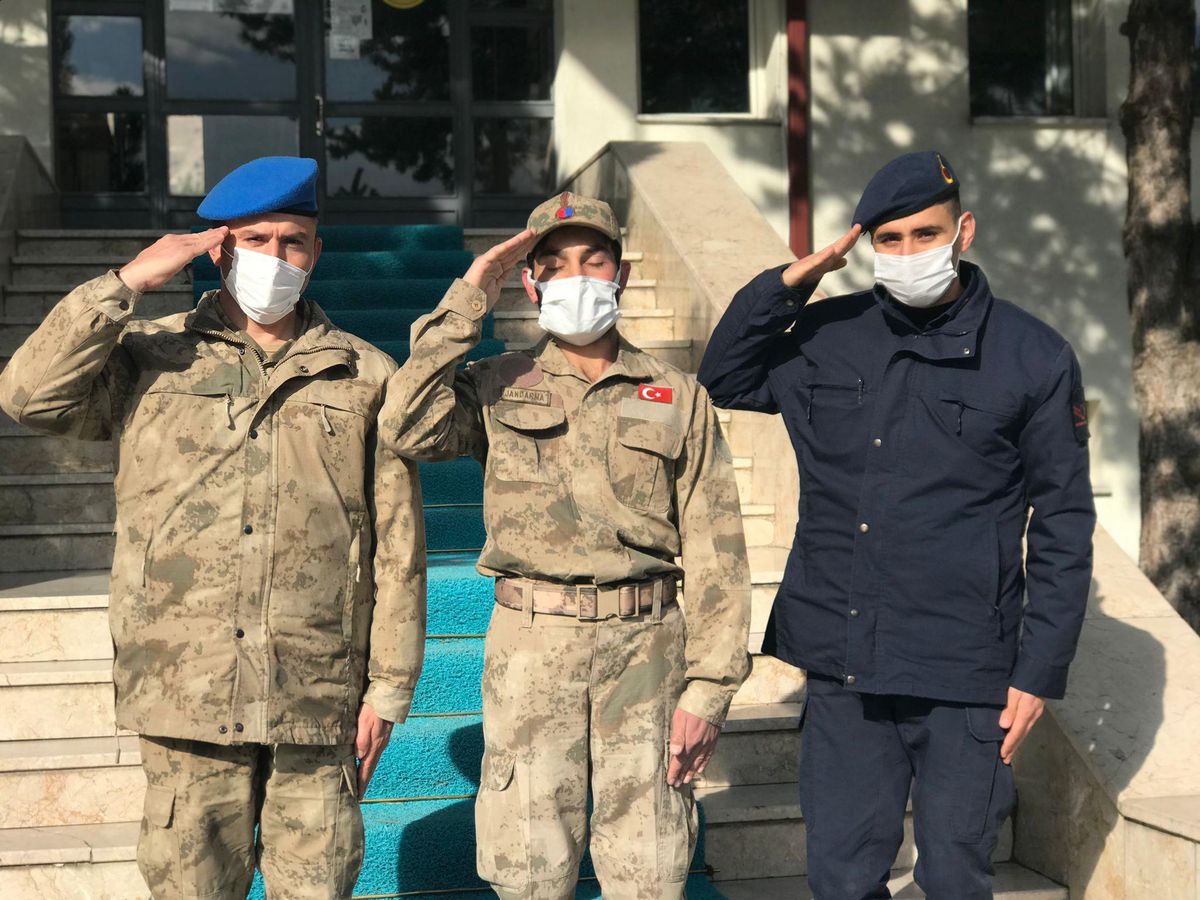 Şehit yeğeni bedensel engelli Muhammet\'in üniforma hayali gerçek oldu