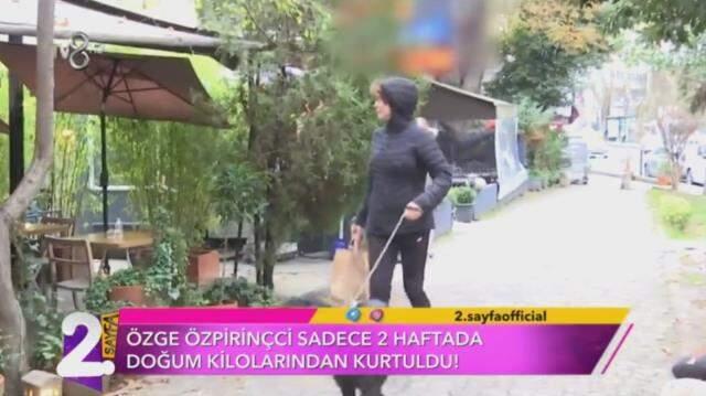 2 hafta önce doğum yapan Özge Özpirinçci, fazla kilolarından kurtuldu