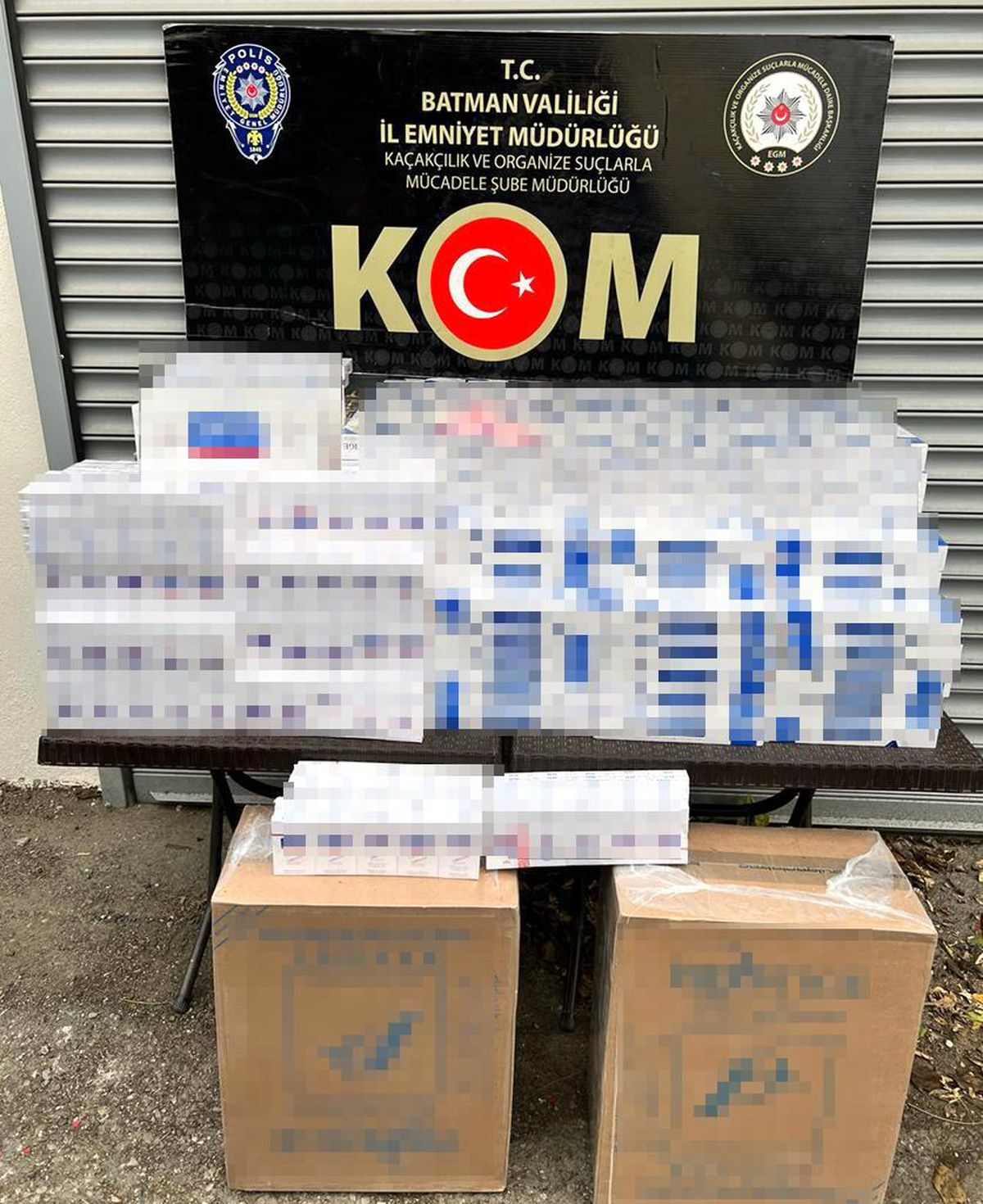 Batman\'da 5 bin 230 paket sigara ele geçirildi