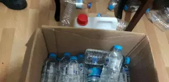 Bayrampaşa'da bir evde 30 litre sahte alkol ele geçirildi