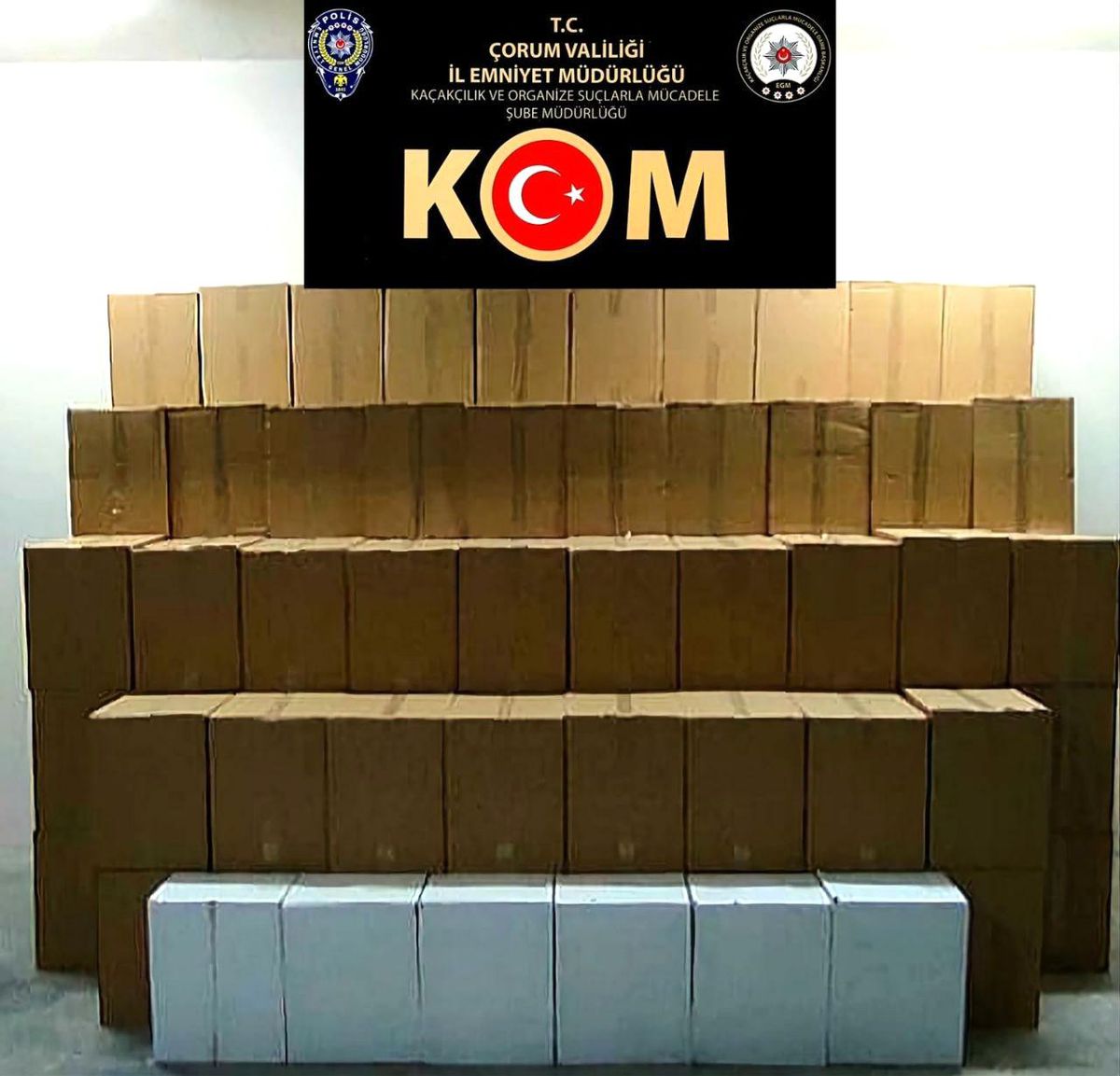 Çorum\'da kaçak sigara operasyonu
