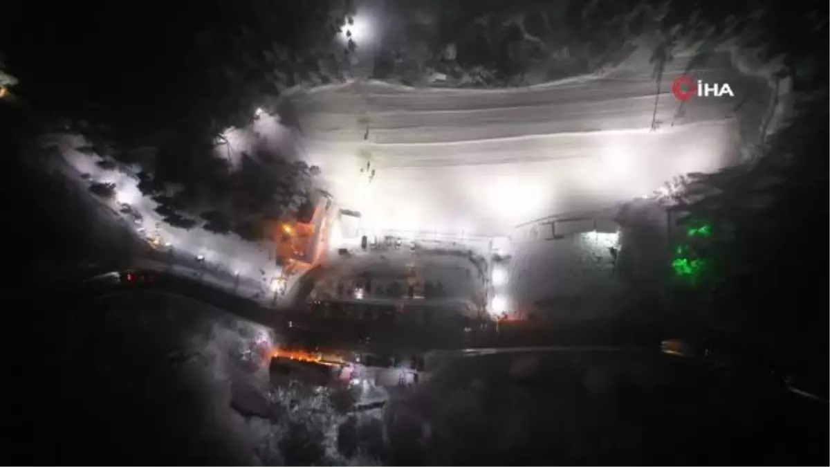 Kartepe'nin mest eden kar manzarası