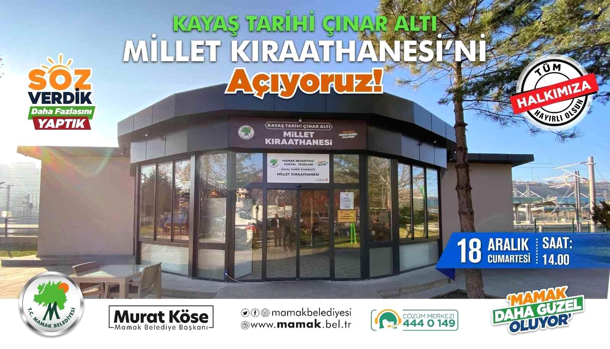 Mamak\'taki Kayaş Tarihi Çınar Altı Millet Kıraathanesi açılış için gün sayıyor