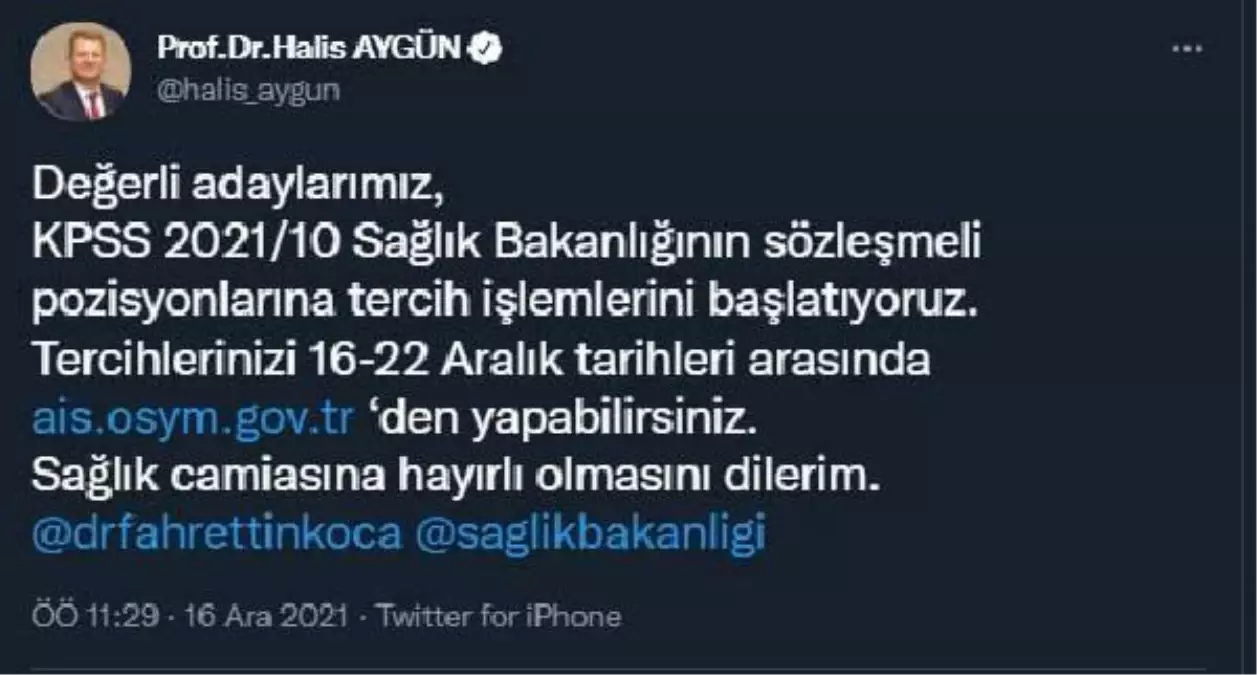 Son dakika haber | Sağlık Bakanlığı\'nın sözleşmeli pozisyonlarına tercih işlemleri başladı