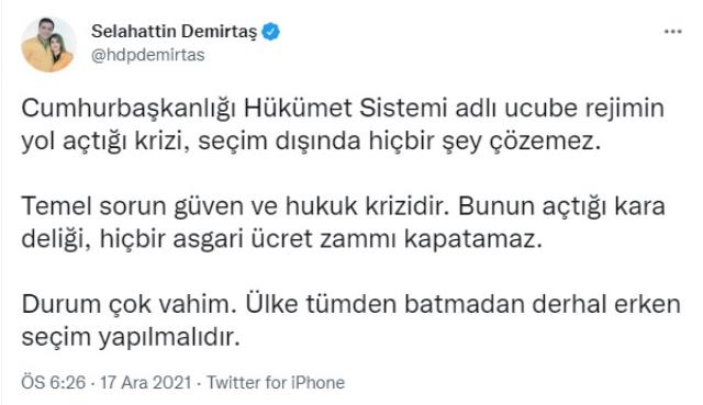 Doların peş peşe rekor kırmasından sonra Kılıçdaroğlu ve Demirtaş'tan erken seçim çağrısı