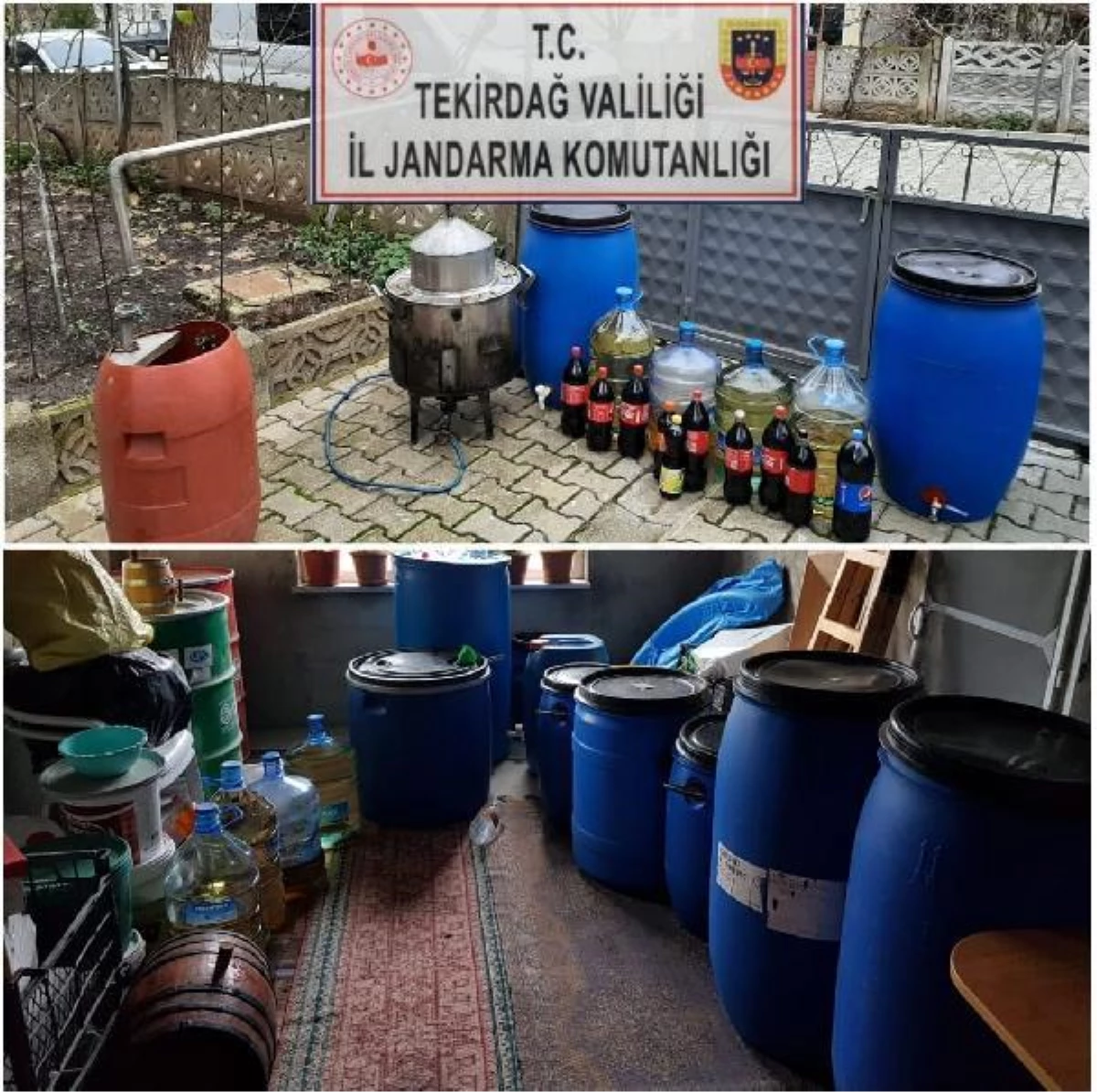 Tekirdağ\'da 320 litre sahte içki ele geçirildi