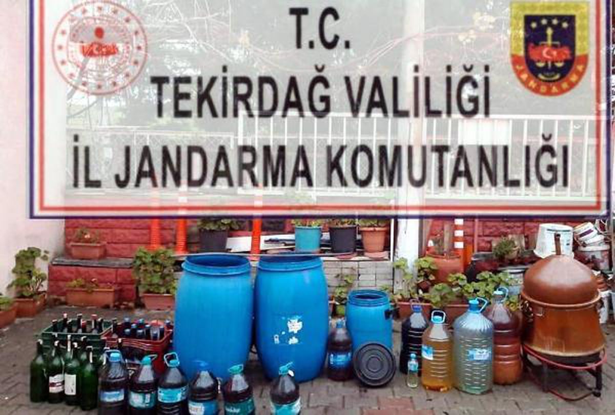 Tekirdağ\'da 360 litre sahte içki ele geçirildi