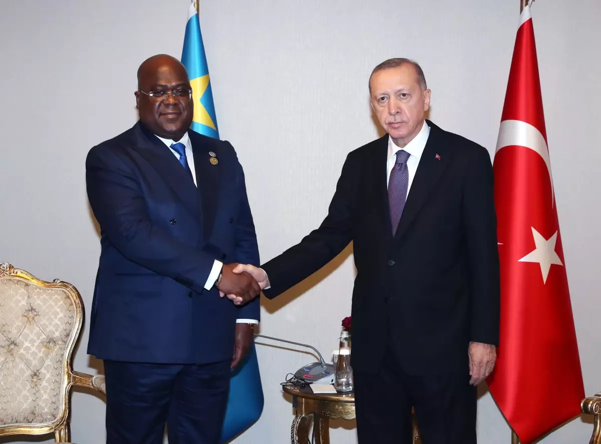 Cumhurbaşkanı Erdoğan, Kongo Demokratik Cumhuriyeti Cumhurbaşkanı Tshisekedi ile görüştü