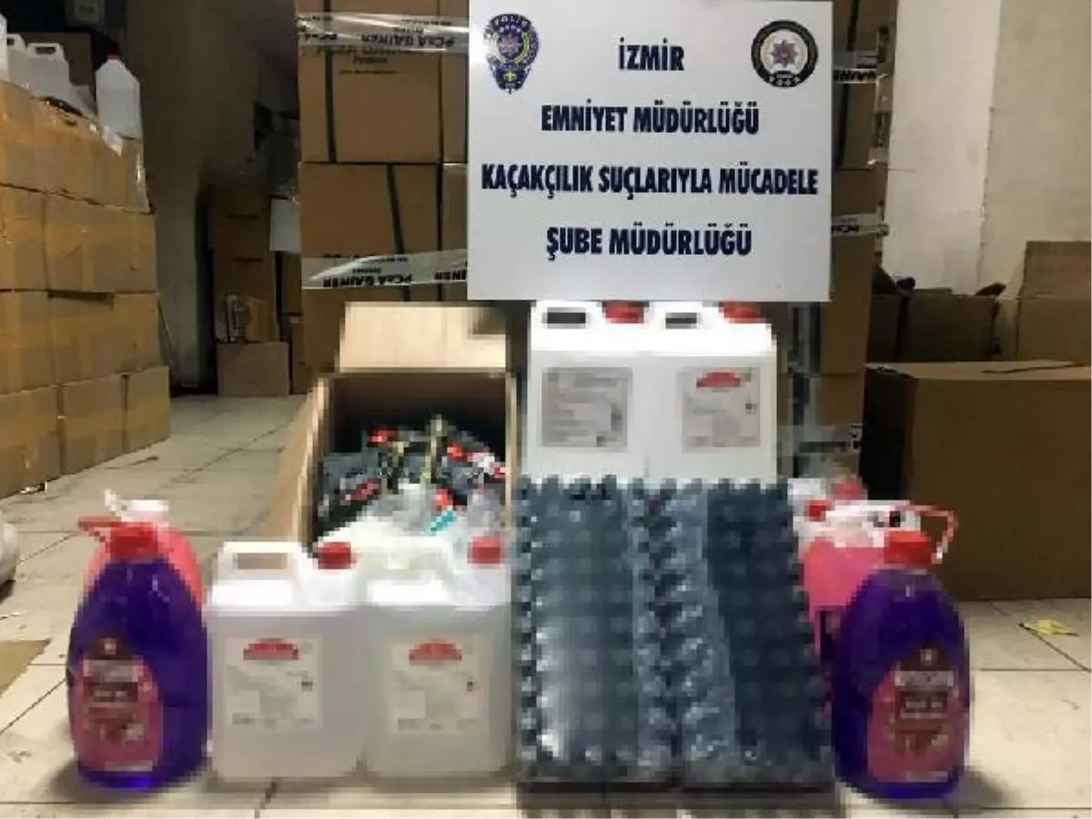 İZMİR\'DE 6 TON SAHTE ETİL ALKOL ELE GEÇİRİLDİ