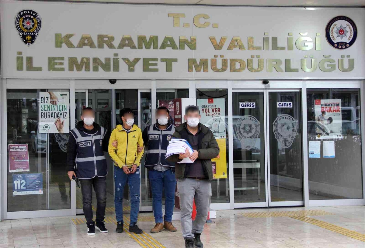 Karaman\'da hırsızlıktan yakalanan şahıs tutuklandı
