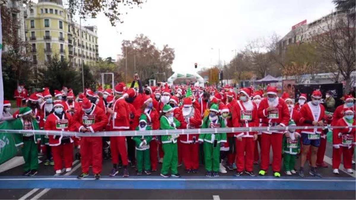 Madrid\'de Noel Baba koşusu