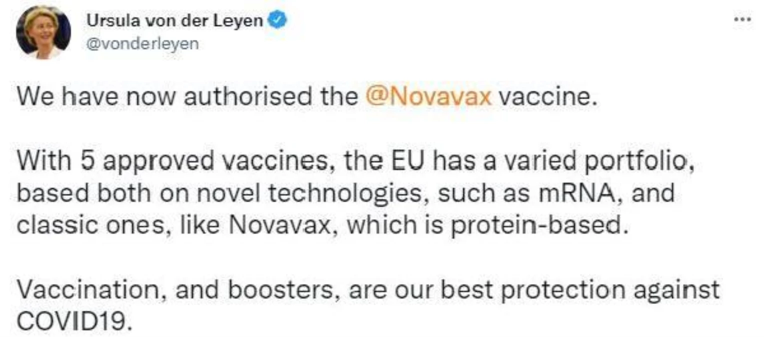 Avrupa Komisyonu\'ndan Novavax aşısına onay