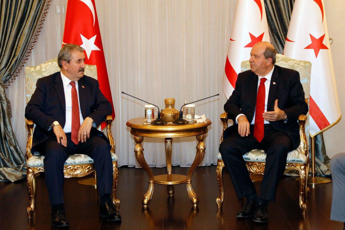 KKTC Cumhurbaşkanı Tatar, BBP Genel Başkanı Destici\'yi kabul etti