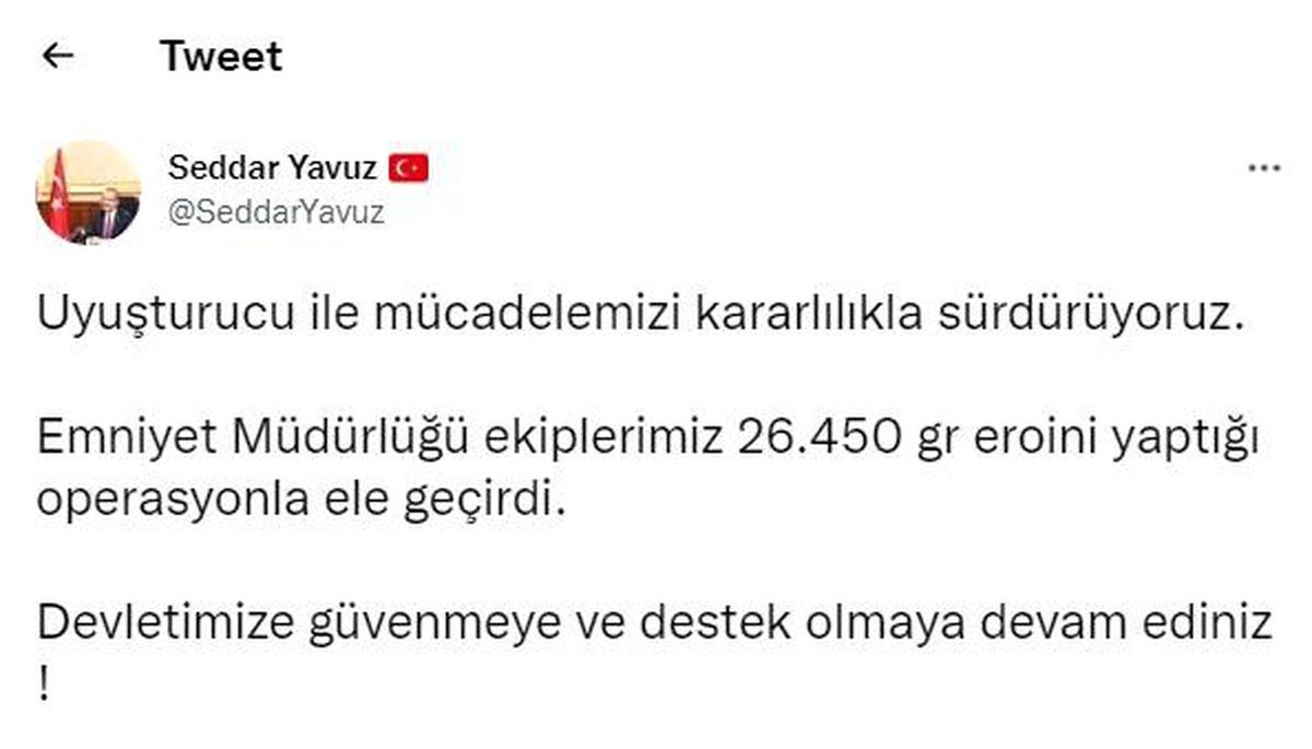 Kocaeli\'de 26 kilo eroin ele geçirildi