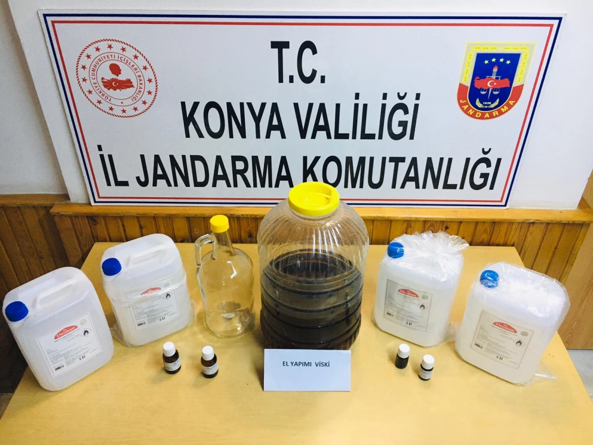 Konya'da sahte içki operasyonunda 2 zanlı yakalandı