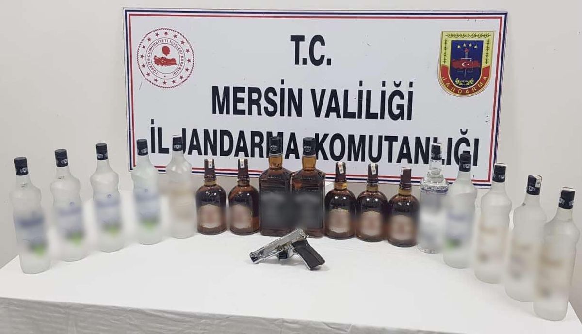 Mersin\'de sahte içki operasyonunda 1 şüpheli yakalandı