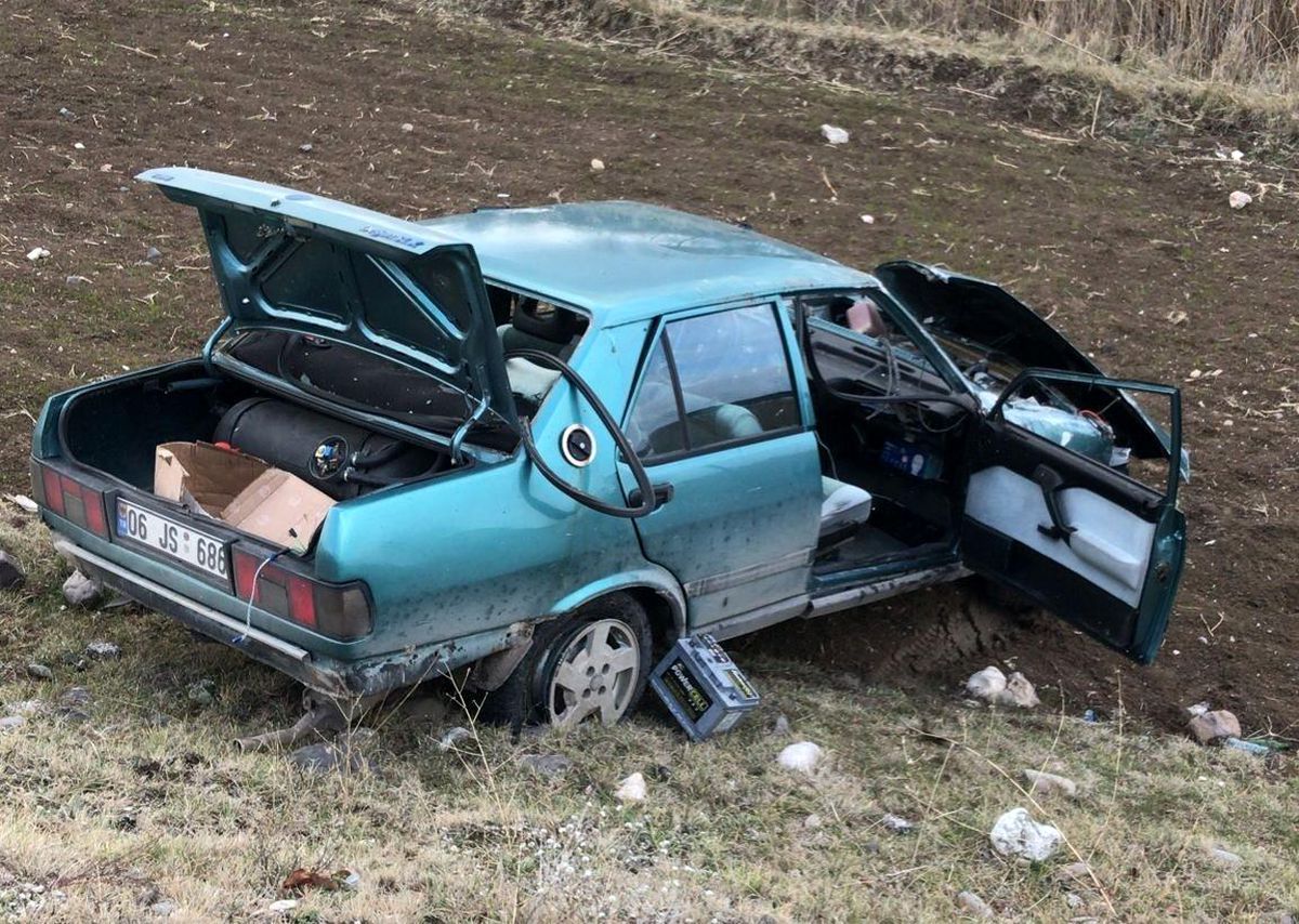 Otomobil şarampole uçtu: 1 yaralı