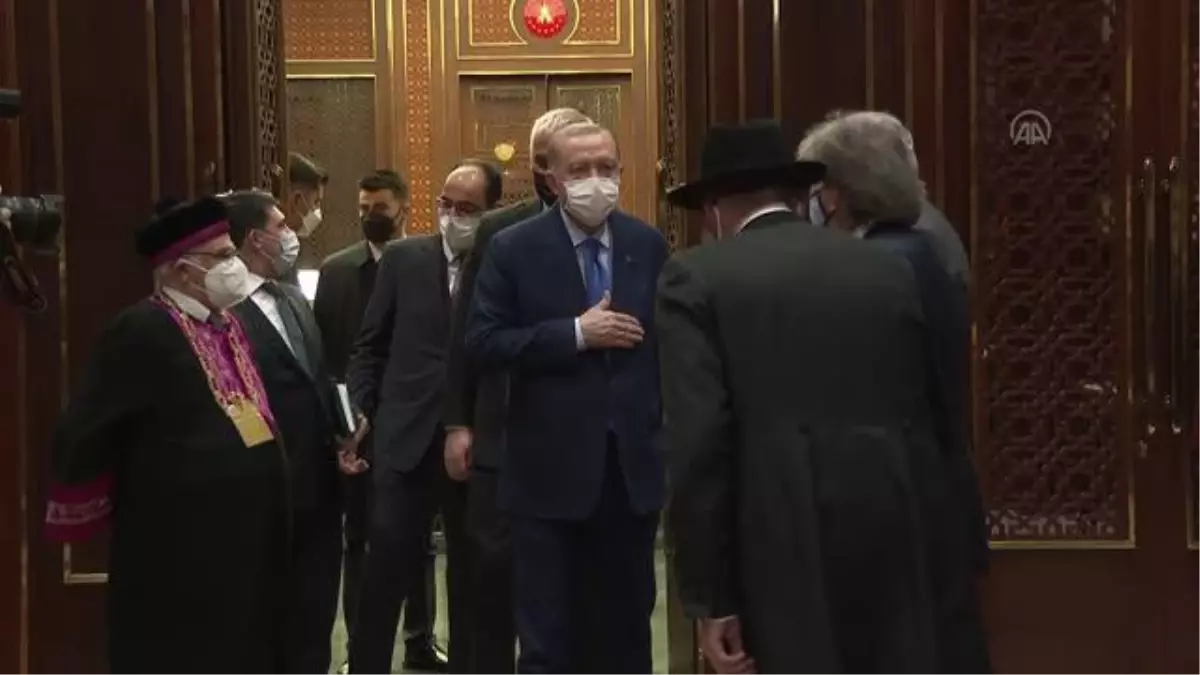 Cumhurbaşkanı Erdoğan, Türk Yahudi Toplumu ve İslam Ülkeleri Hahamlar İttifakı Üyelerini kabul etti